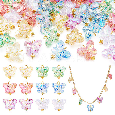 50Pcs Acrylic Pendants PALLOY-TAC0144-1