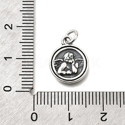 925 Sterling Silver Thinking Angel Charms STER-G046-05AS-1