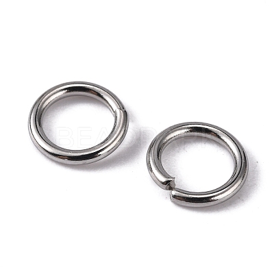 Tarnish Resistant 304 Stainless Steel Open Jump Rings STAS-E067-08-8mm-1