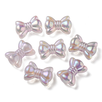 UV Plating Luminous Transparent Acrylic Beads OACR-P010-08D-1