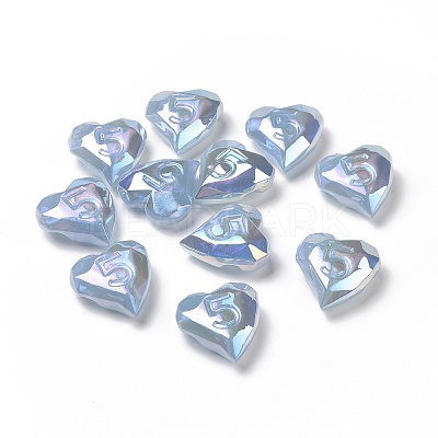 Opaque Acrylic Beads OACR-A010-08A-1