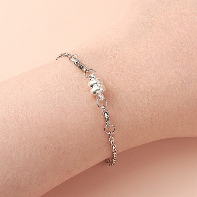 10 Sets 2 Colors Brass Magnetic Clasps KK-CJ0001-90-1