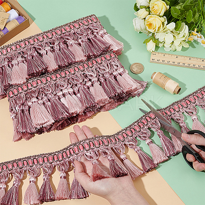 About 6M Polyester Tassel Ribbons OCOR-PH0006-13B-1
