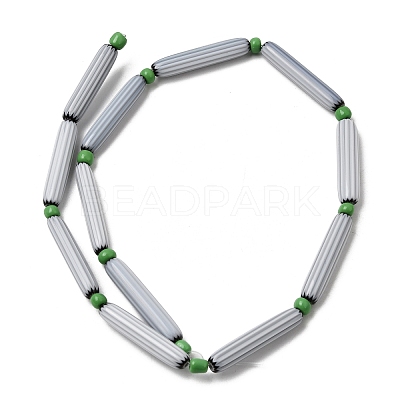 Handmade Lampwork Chevron Beads LAMP-Z019-01-14-1