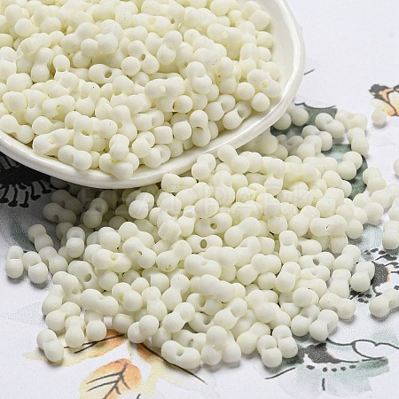 Macaron Color Opaque Frosted Glass Seed Beads SEED-K009-12B-16-1