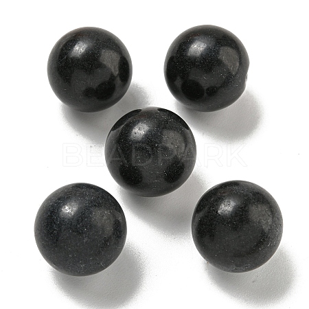 Natural Black Stone Round Ball Figurines Statues for Home Office Desktop Decoration G-P532-02A-16-1