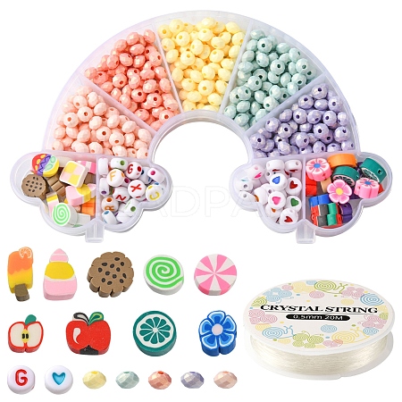 DIY Fruit Bracelet Making Kit DIY-YW0006-64-1