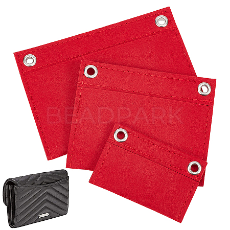 3Pcs 3 Style Felt Purse Organizer Insert FIND-WR0006-68B-1