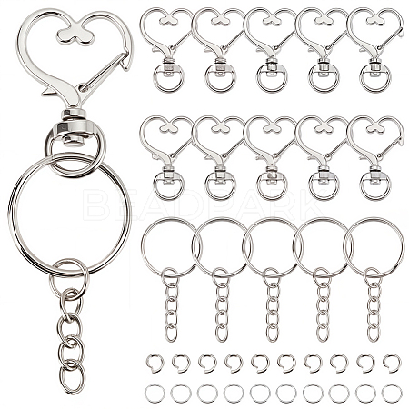 DIY Keychain Findings Kits DIY-SP0006-96P-1