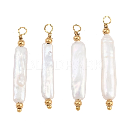 Natural Baroque Keshi Pearl Pendants PA-CBA0A45-02G-1