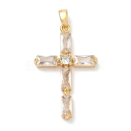 Brass Micro Pave Cubic Zirconia Pendants KK-A281-26D-G-1