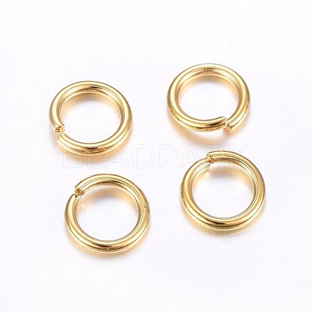 304 Stainless Steel Open Jump Rings X-STAS-O098-02G-04-1