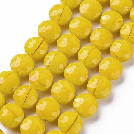Opaque Solid Color Glass Beads Strands X-GLAA-N032-05L-1