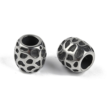 304 Stainless Steel European Beads STAS-C108-09D-AS-1