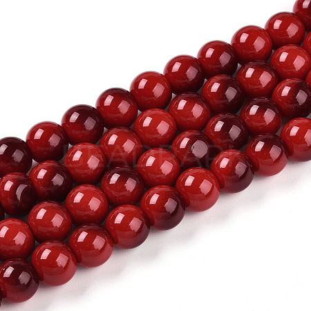 Baking Paint Glass Beads Strands DGLA-N012-10mm-10-1