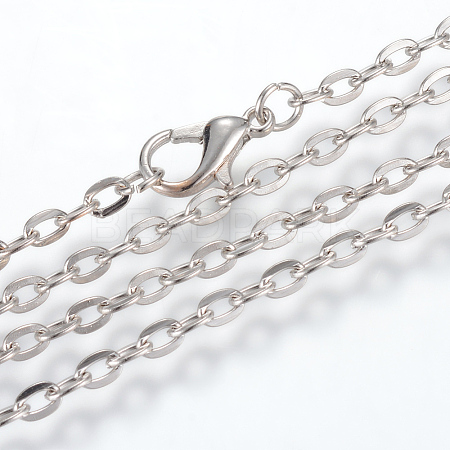 Iron Cable Chains Necklace Making X-MAK-R013-45cm-P-1