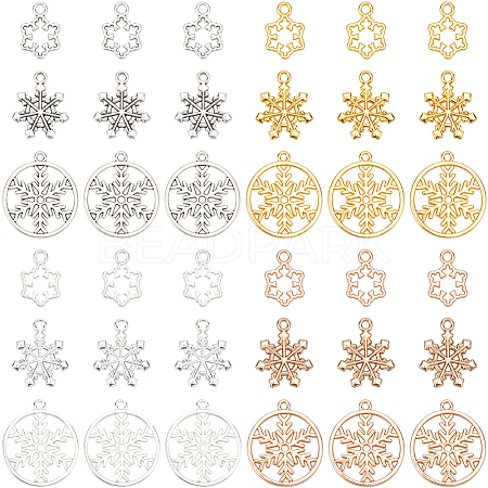 120Pcs 12 Styles Alloy Pendants FIND-SC0011-97-1