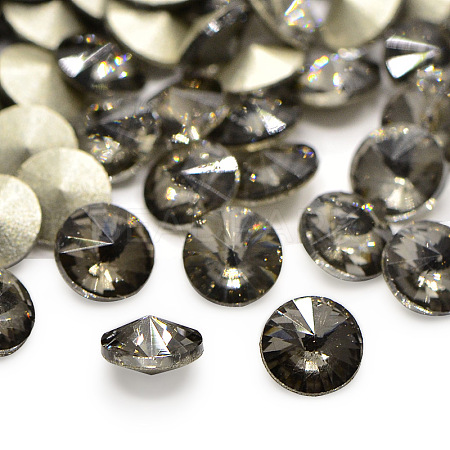 Faceted Diamond Glass Pointed Back Rhinestone Cabochons RGLA-D001-6mm-S21-1