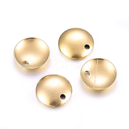 Ion Plating(IP) 304 Stainless Steel Dome Charms STAS-H472-02G-8mm-1