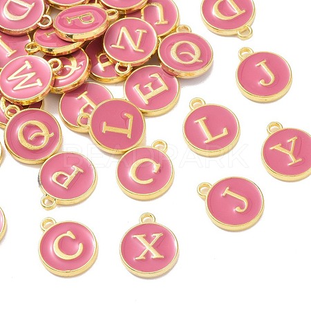 Golden Plated Alloy Enamel Charms ENAM-S118-08-M-1