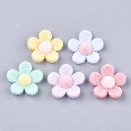 Flocky Resin Cabochons FIND-T046-25B-1