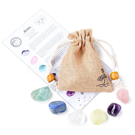 Twelve Constellations Birthday Gift Cloth Bag Set PW-WG9E386-01-1