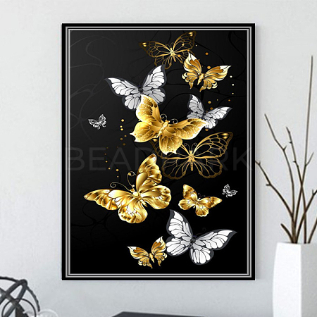 DIY Butterfly Theme Diamond Painting Kits DIAM-PW0004-034G-1