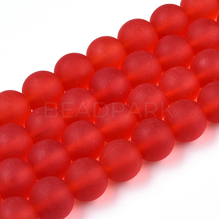 Transparent Glass Beads Strands GLAA-T032-T10mm-MD09-1