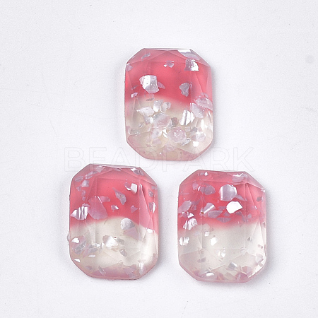 Two Tone Resin Cabochons X-CRES-T014-06A-1