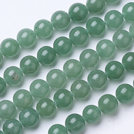 Natural Green Aventurine Beads Strands G-D855-09-6mm-1