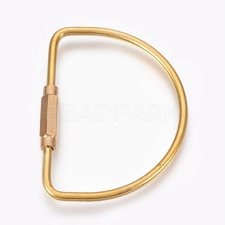 Unisex Pure Handmade Brass Key Rings KEYC-WH0010-02-1