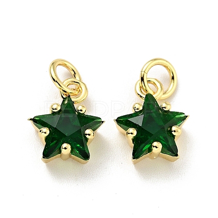 Eco-friendly Brass Micro Pave Cubic Zirconia Pendants LS-KK-D080-44G-04-1