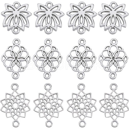 SUNNYCLUE 90Pcs 3 Styles Tibetan Style Alloy Connector Charms FIND-SC0007-88-1