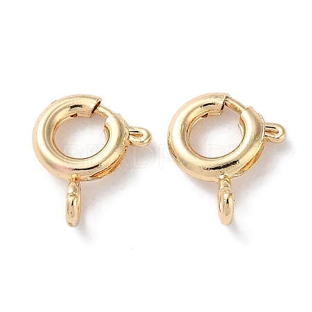 Rack Plating Brass Spring Ring Clasps X-KK-F090-22LG-1