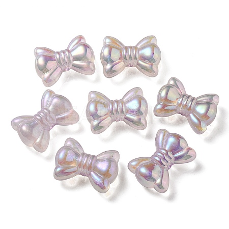 UV Plating Luminous Transparent Acrylic Beads OACR-P010-08D-1