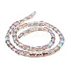 AB Color Plated Transparent Glass Beads Strands EGLA-P051-06A-A07-4