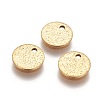 Ion Plating(IP) 304 Stainless Steel Textured Pendants X-STAS-I098-01-8mm-G-3