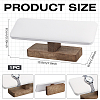PU Leather T-Bar Bracelet Display Stands with Wooden Base BDIS-WH0010-11C-2