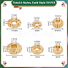 300Pcs 6 Style Rack Plating Alloy Spacer Beads FIND-PH0018-16-2