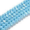 Electroplate Opaque Glass Beads Strands EGLA-A035-P8mm-A08-1
