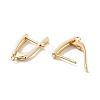 Rack Plating Brass Hoop Earring Findings with Latch Back Closure KK-D083-02G-2