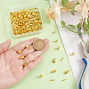 150Pcs 3 Style Brass Cord Ends KK-UN0003-75-4