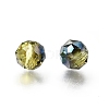 Electroplate Transparent Round Glass Beads GL-CBA6A73-HR01-2