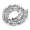 Transparent Electroplate Glass Beads Strands EGLA-A035-T4mm-M01-2