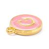 Golden Plated Alloy Enamel Charms ENAM-Q437-14G-2