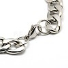 Tarnish Resistant 304 Stainless Steel Curb Chain/Twisted Chain Bracelets X-STAS-A028-B127P-2