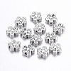 Tibetan Style Alloy 3D Flower Beads LF0476Y-NF-1