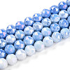 Anti-Tarnish Electroplate Glass Beads Strands X-GLAA-N010-8mm-02-4