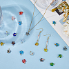 48Pcs Handmade Millefiori Glass Pendants PALLOY-HS00028-5