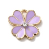 Flower Alloy Enamel Pendants ENAM-A007-04KCG-05-1